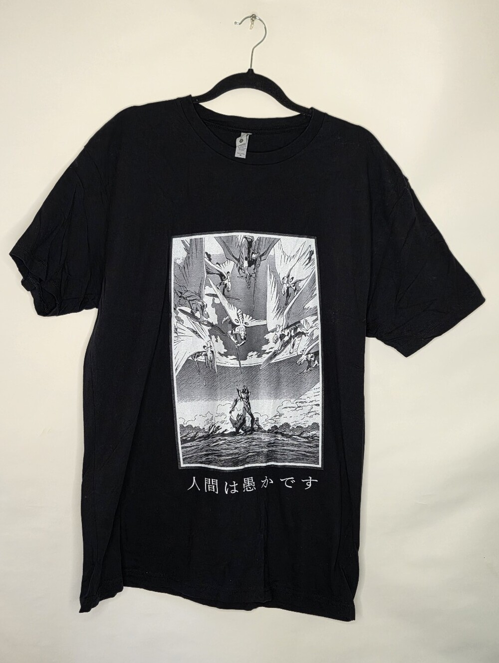Neon‎ Genesis Evangelion Manga Design Tee Shirt Size XL Black Short Sleeve Anime - Picture 12 of 12